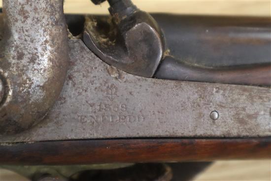 An 1868 Enfield percussion cap musket